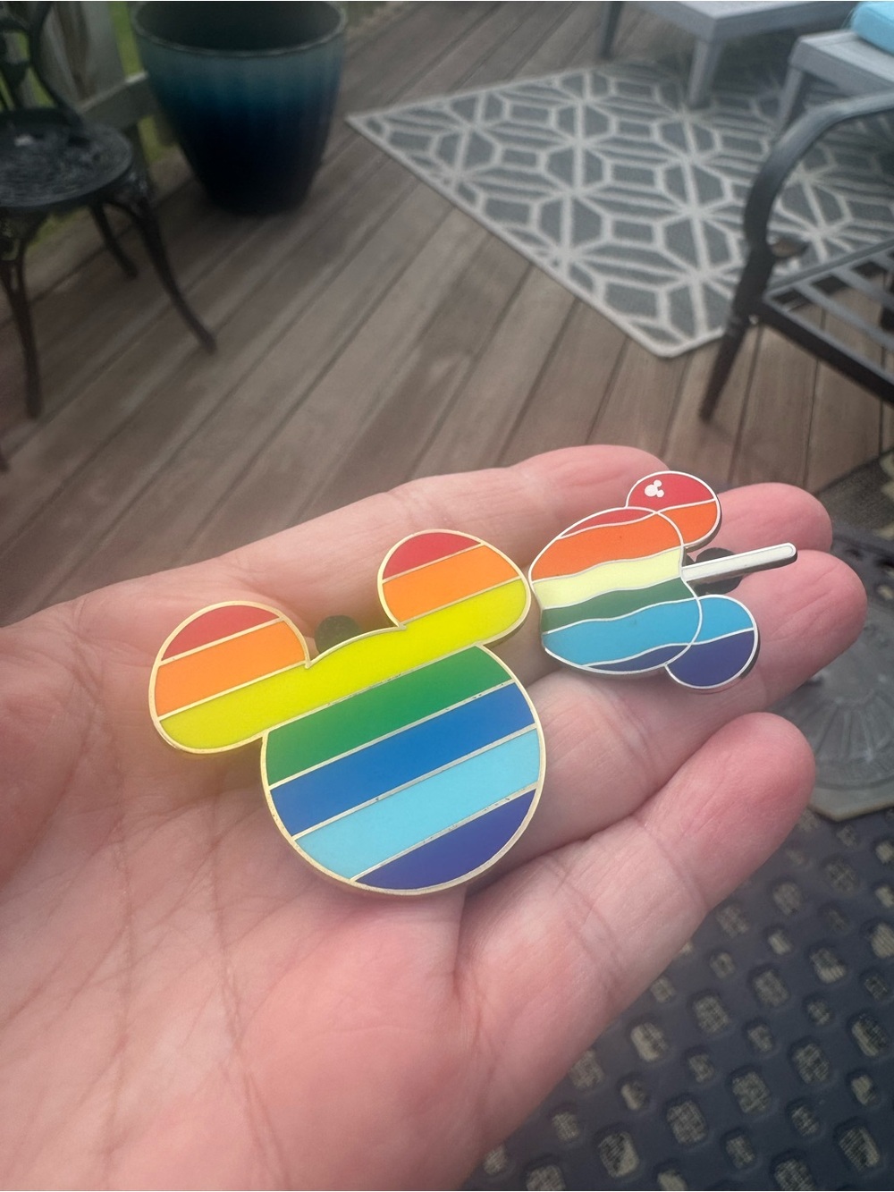 Disney Pins Rainbow Mickey Ears Enamel Pins 🏰🌈